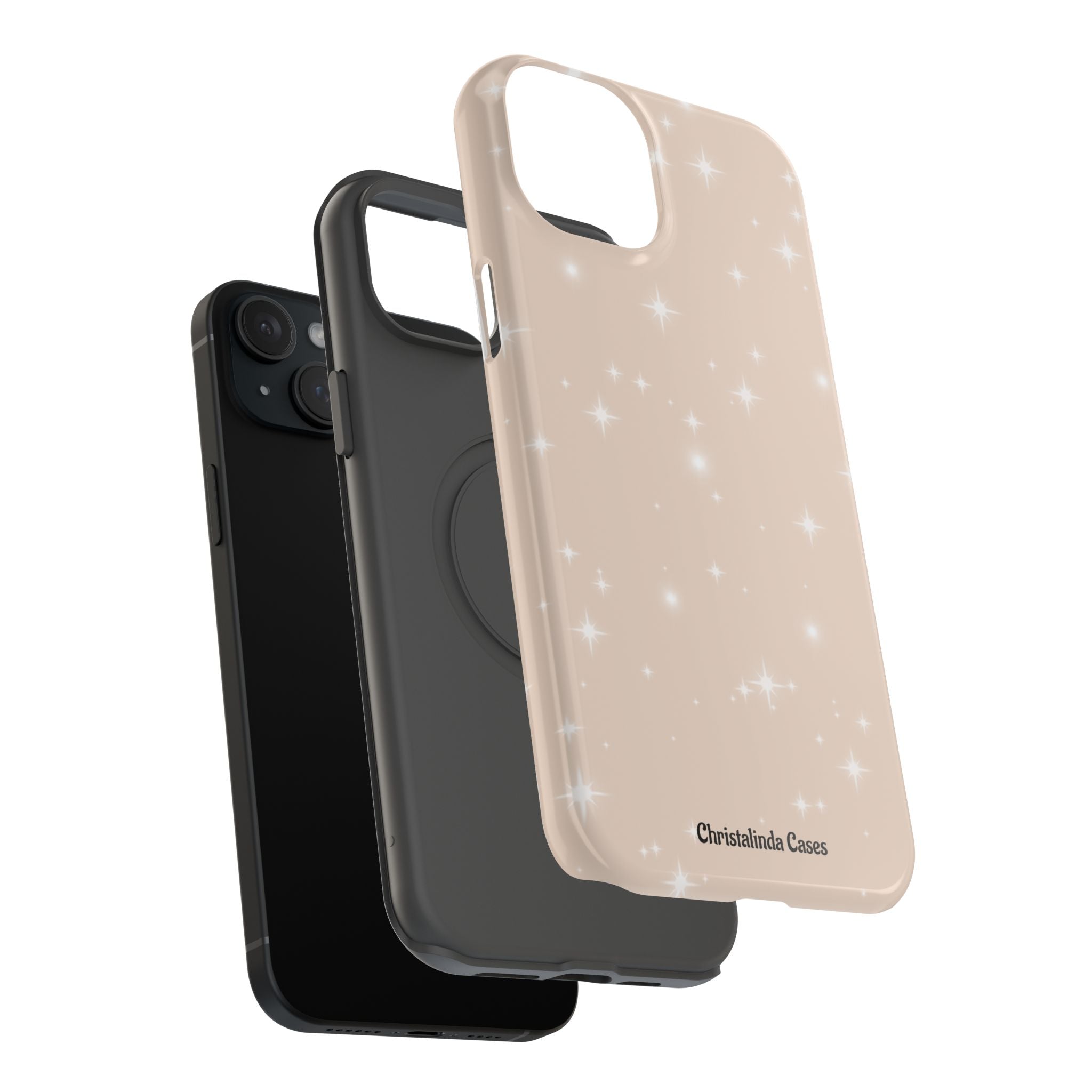 Sparkling Beige Impact-Resistant MagSafe Phone Case