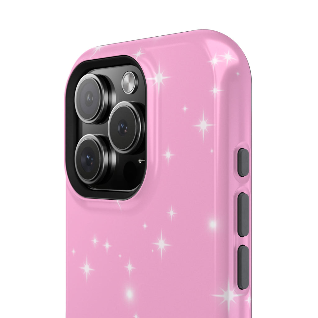 Sparkling Pink Impact-Resistant MagSafe Phone Case