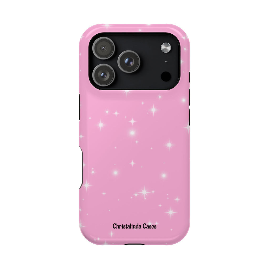 Sparkling Pink Impact-Resistant MagSafe Phone Case