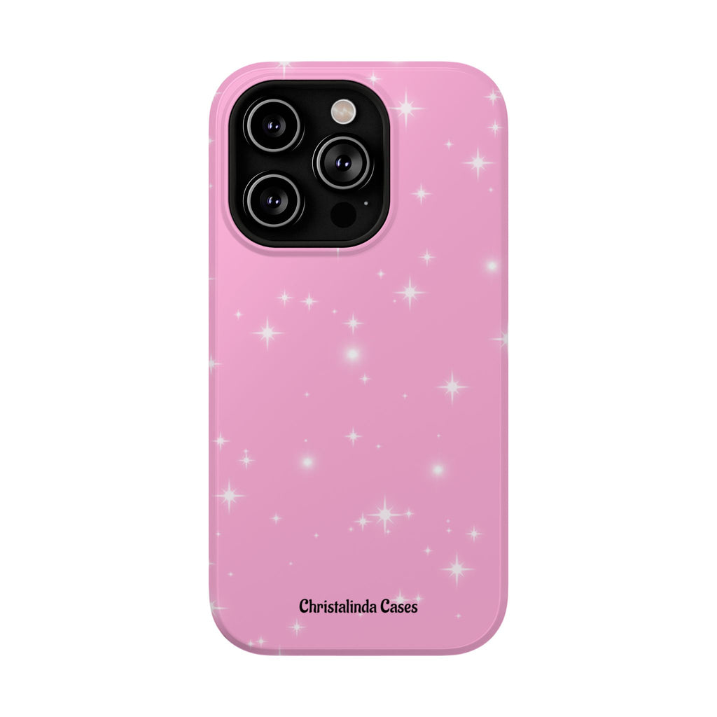 Sparkling Pink Impact-Resistant MagSafe Phone Case