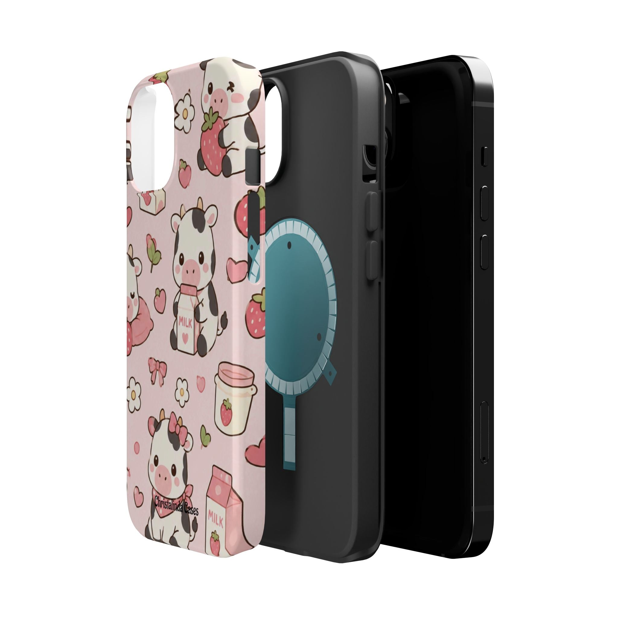 Strawberry Moo Impact-Resistant MagSafe Phone Case