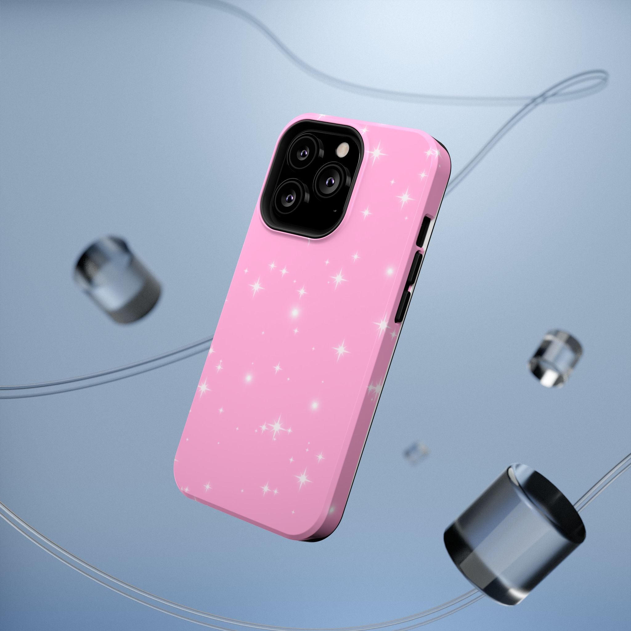 Sparkling Pink Impact-Resistant MagSafe Phone Case
