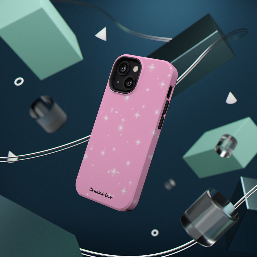 Sparkling Pink Impact-Resistant MagSafe Phone Case