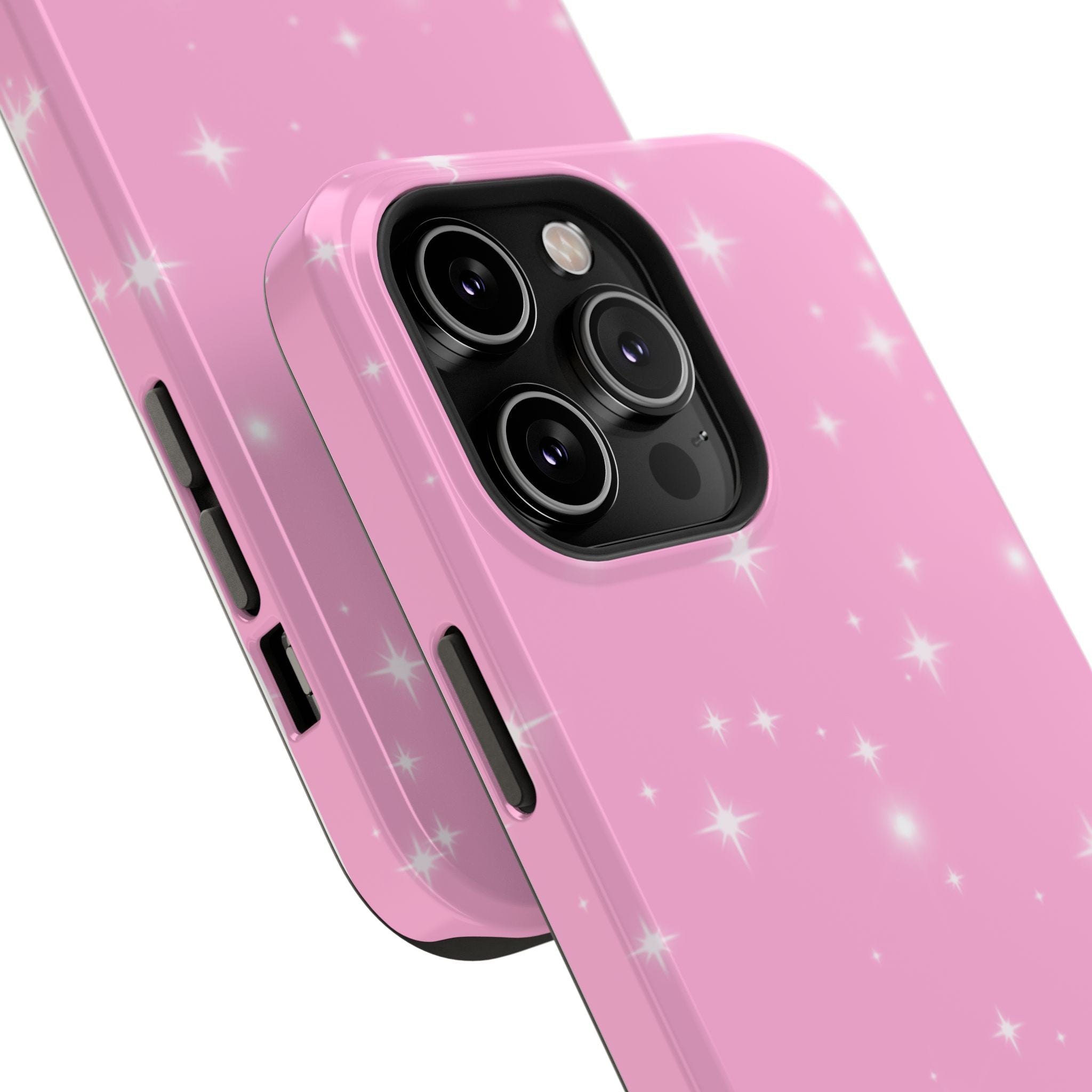 Sparkling Pink Impact-Resistant MagSafe Phone Case
