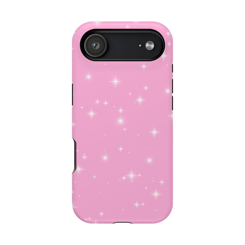Sparkling Pink Impact-Resistant MagSafe Phone Case
