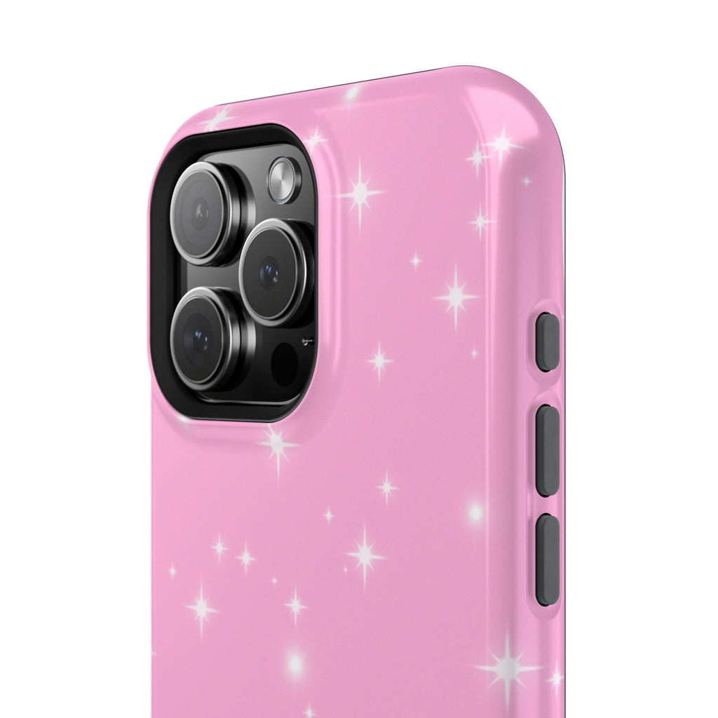 Sparkling Pink Impact-Resistant MagSafe Phone Case