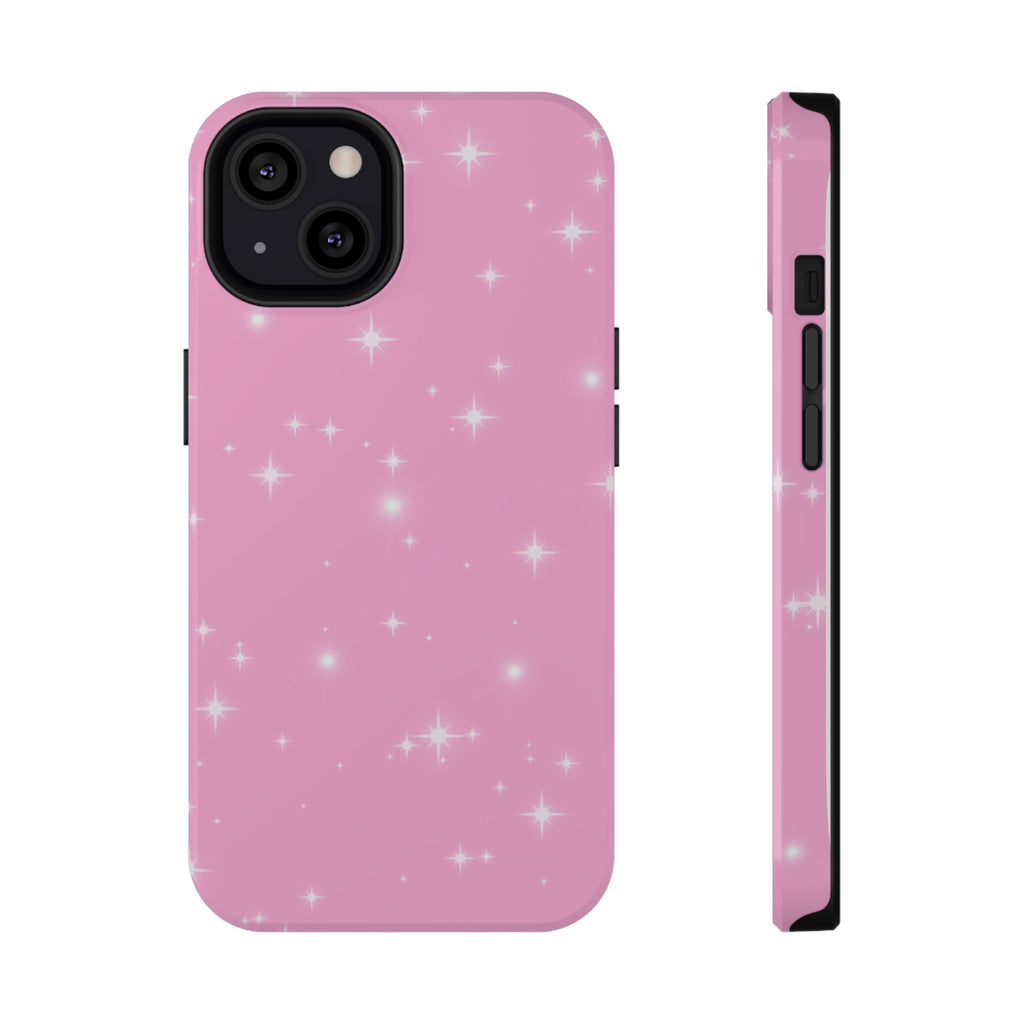 Sparkling Pink Impact-Resistant MagSafe Phone Case