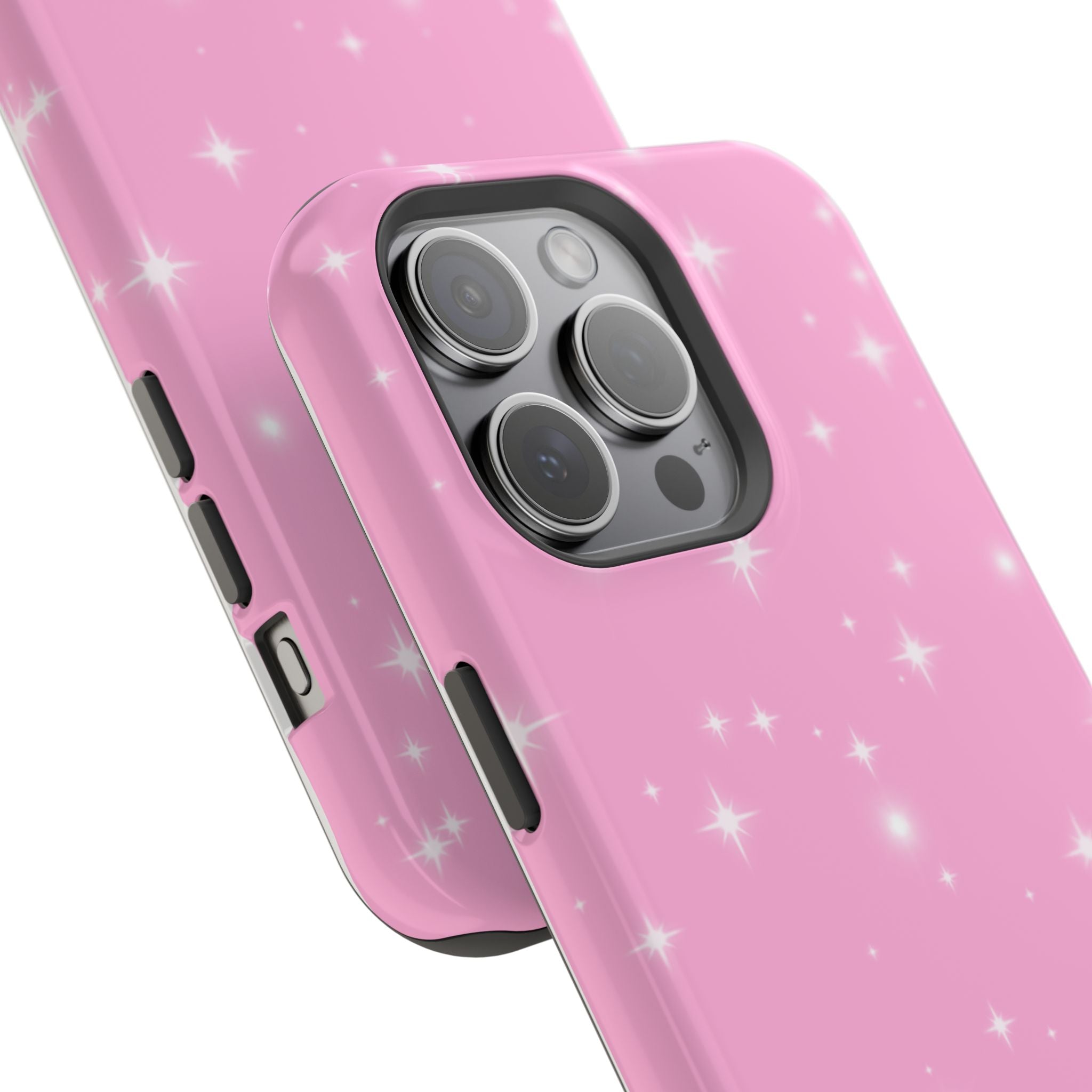 Sparkling Pink Impact-Resistant MagSafe Phone Case