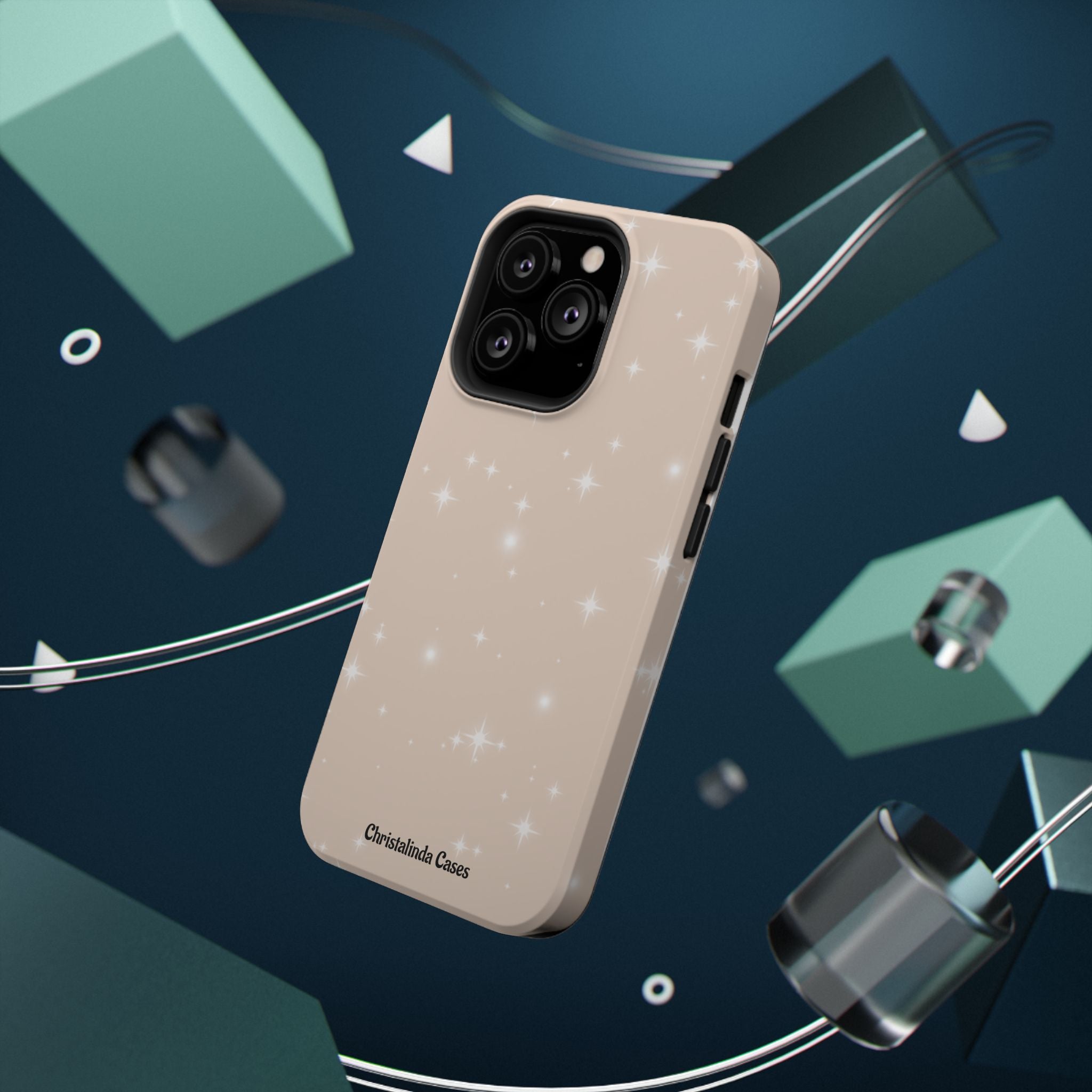 Sparkling Beige Impact-Resistant MagSafe Phone Case