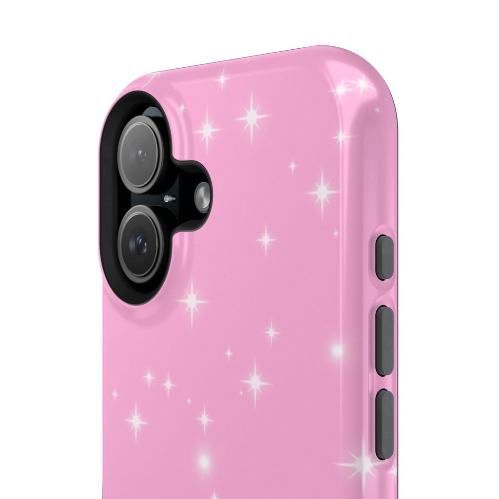 Sparkling Pink Impact-Resistant MagSafe Phone Case