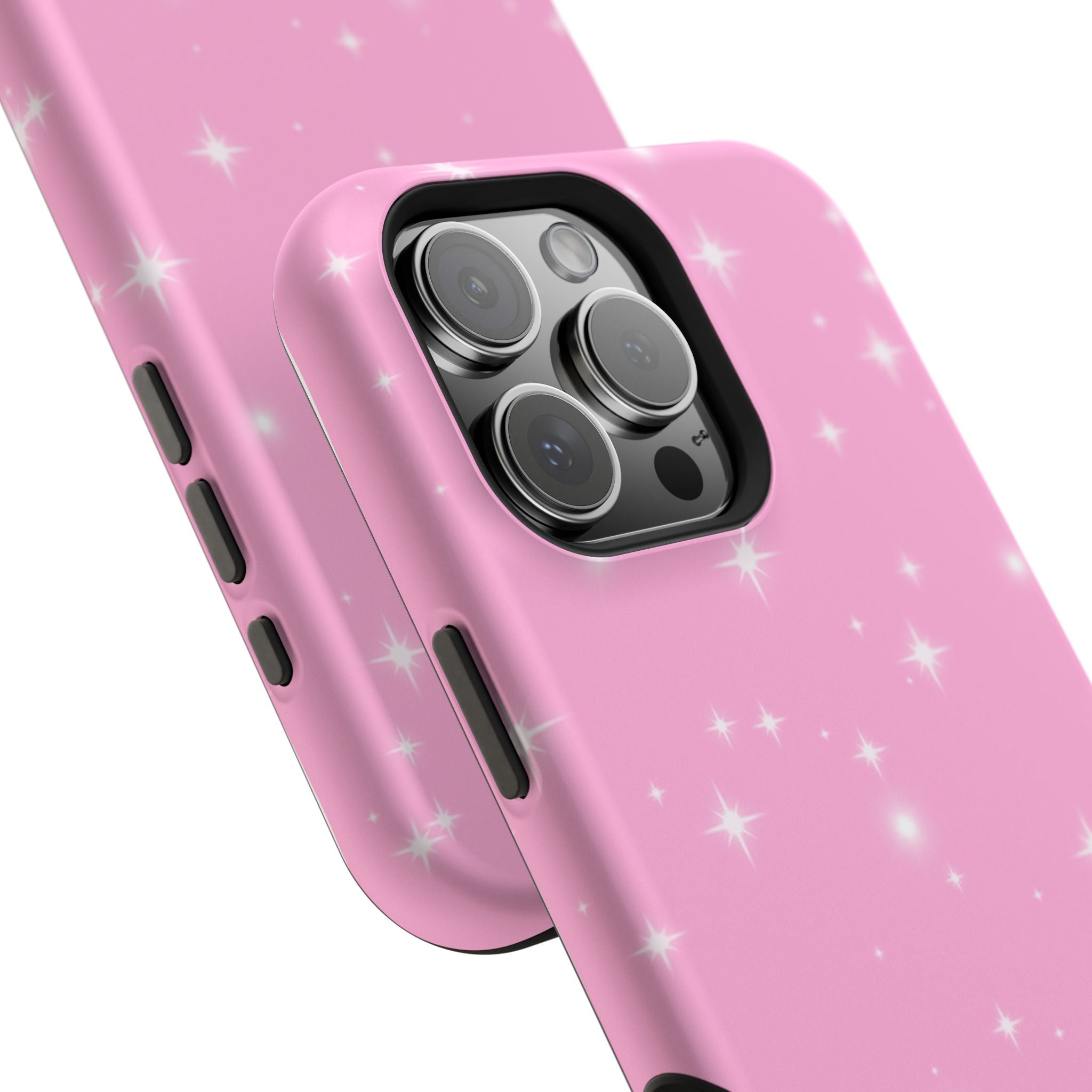 Sparkling Pink Impact-Resistant MagSafe Phone Case