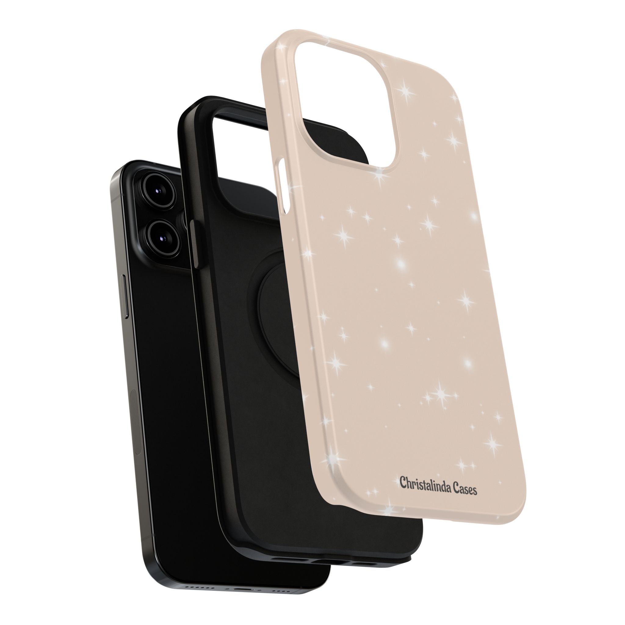 Sparkling Beige Impact-Resistant MagSafe Phone Case