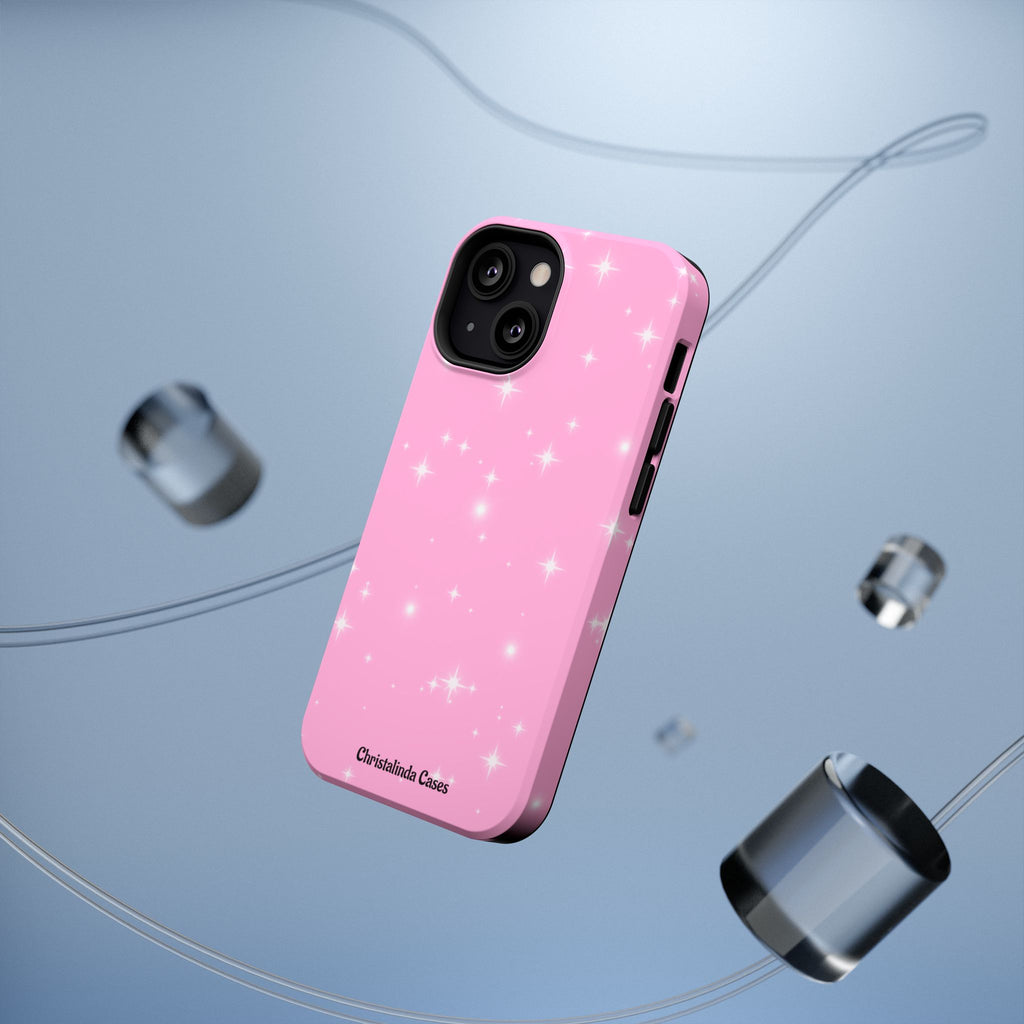 Sparkling Pink Impact-Resistant MagSafe Phone Case