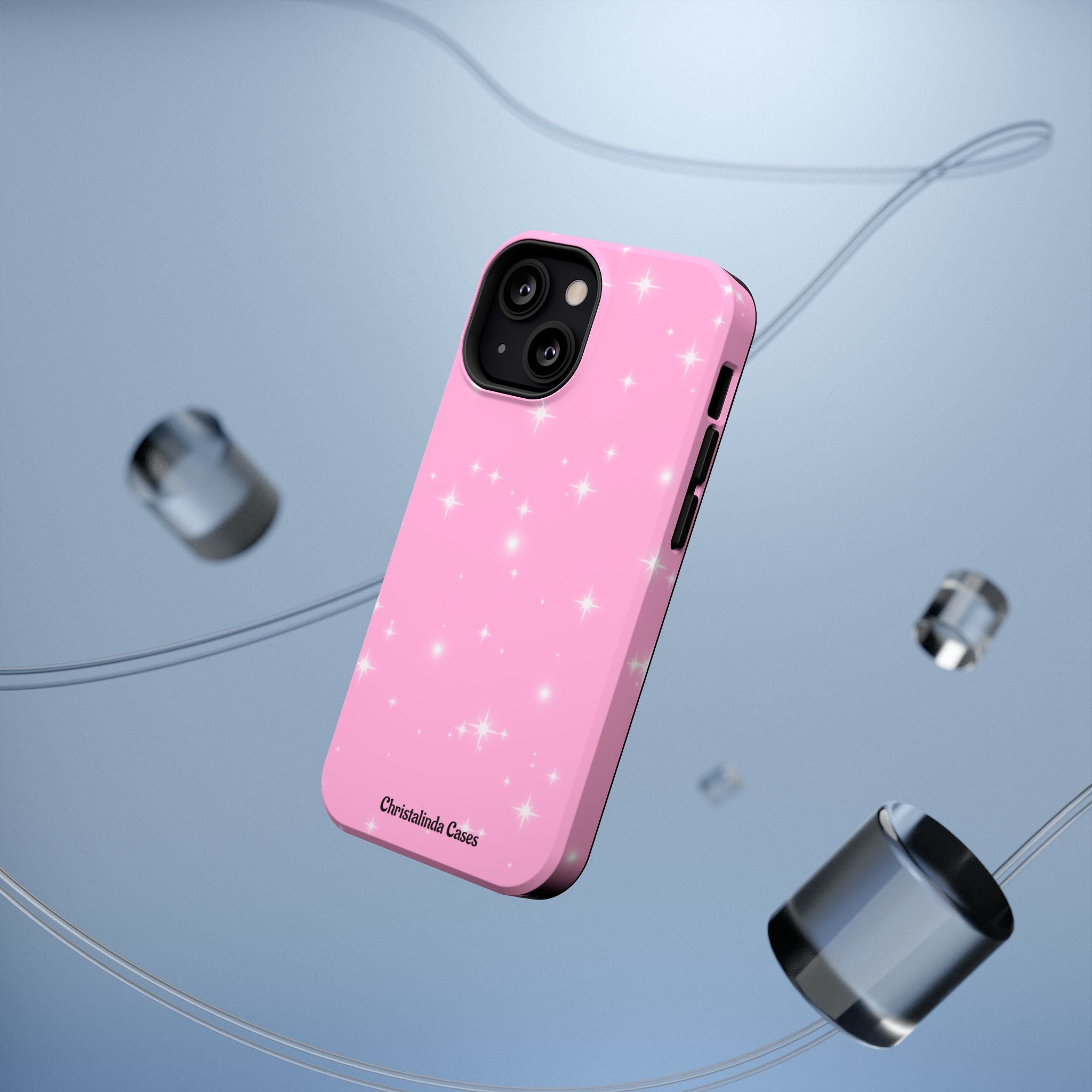 Sparkling Pink Impact-Resistant MagSafe Phone Case