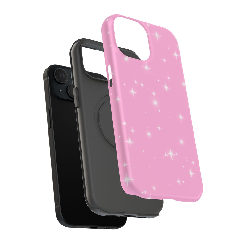 Sparkling Pink Impact-Resistant MagSafe Phone Case