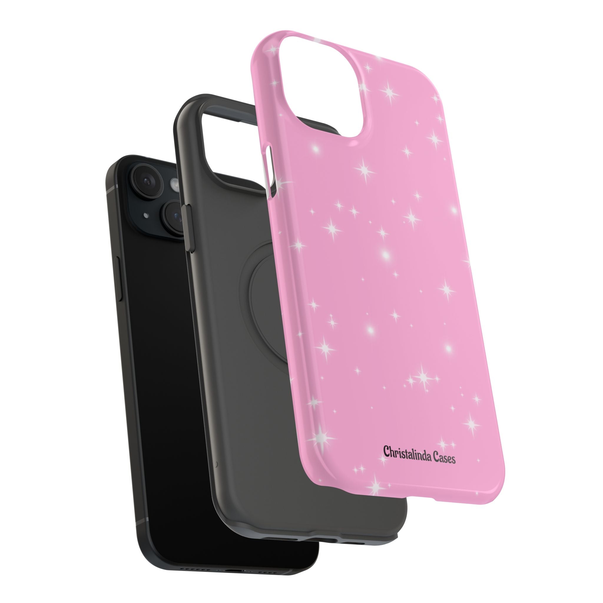 Sparkling Pink Impact-Resistant MagSafe Phone Case