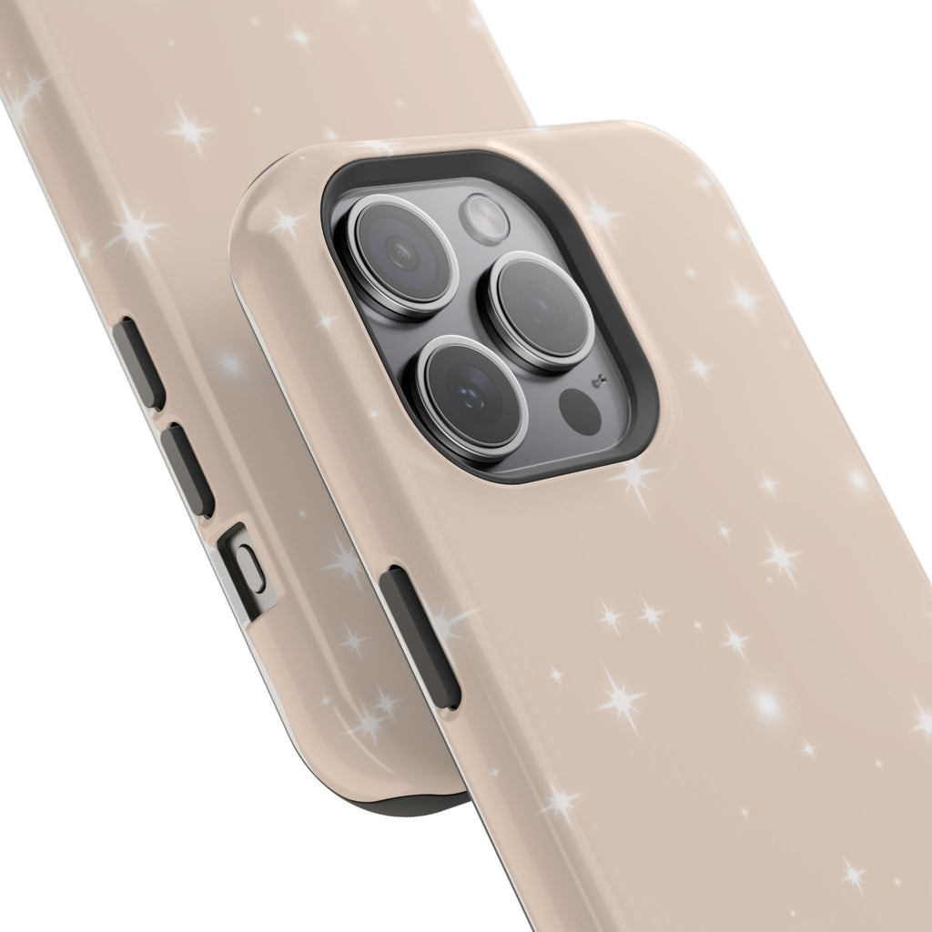 Sparkling Beige Impact-Resistant MagSafe Phone Case