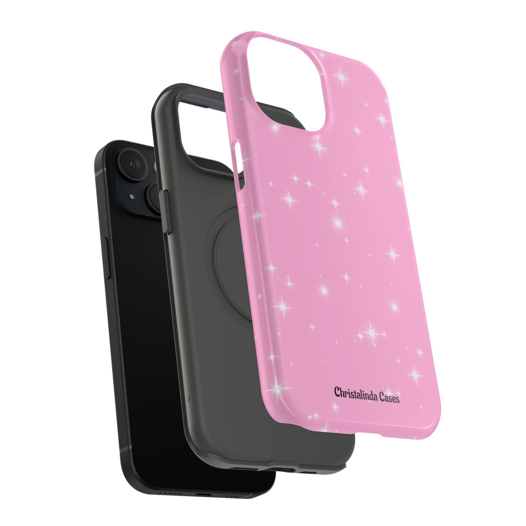 Sparkling Pink Impact-Resistant MagSafe Phone Case