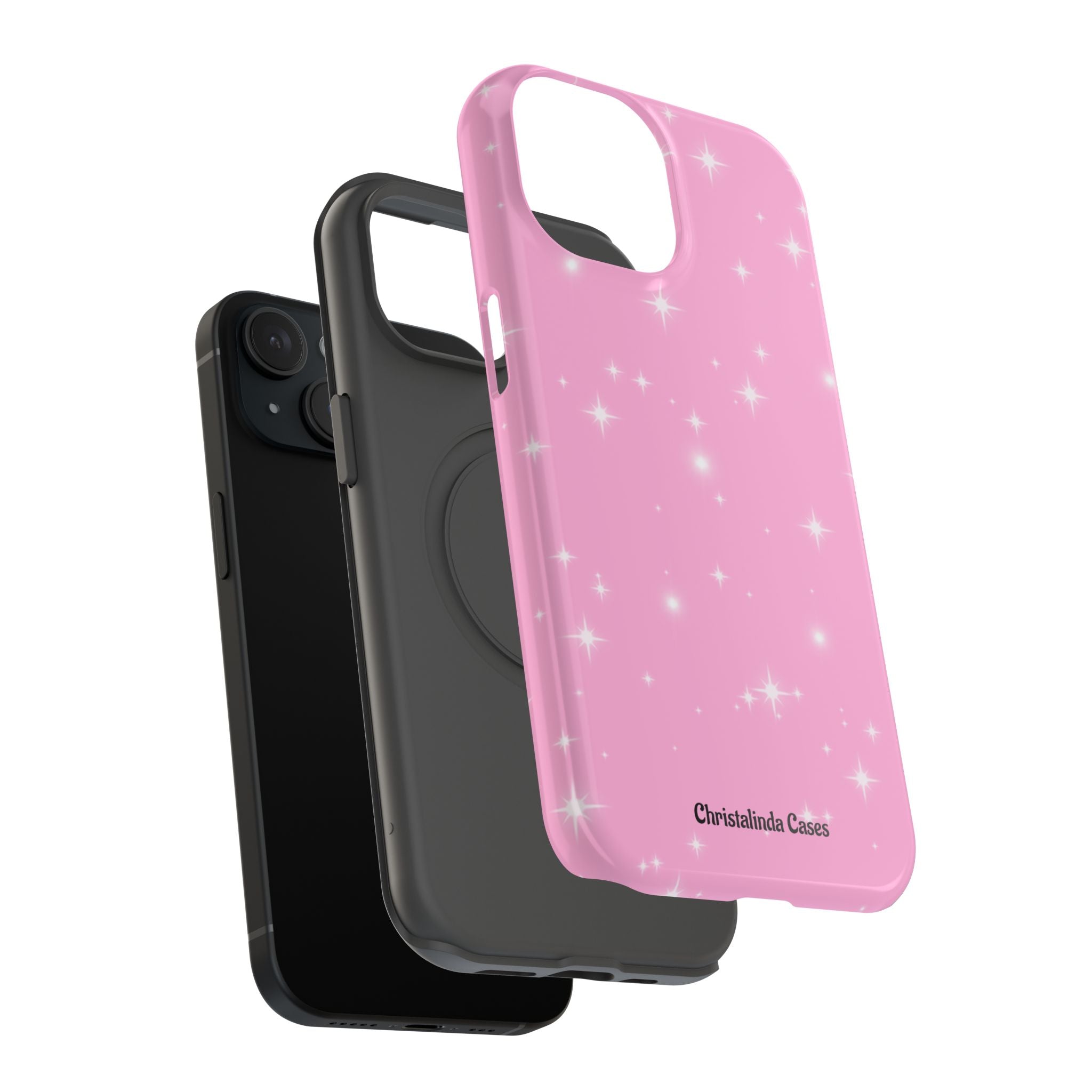 Sparkling Pink Impact-Resistant MagSafe Phone Case