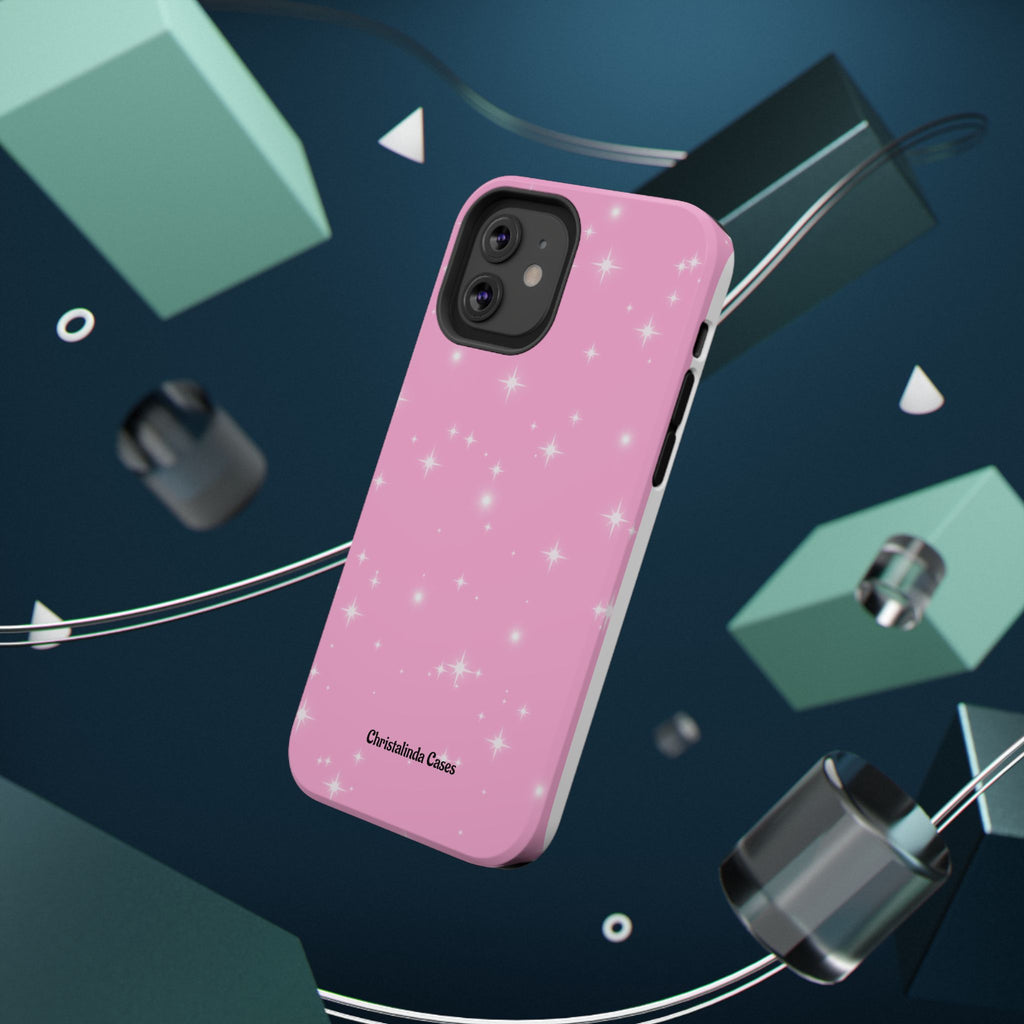 Sparkling Pink Impact-Resistant MagSafe Phone Case