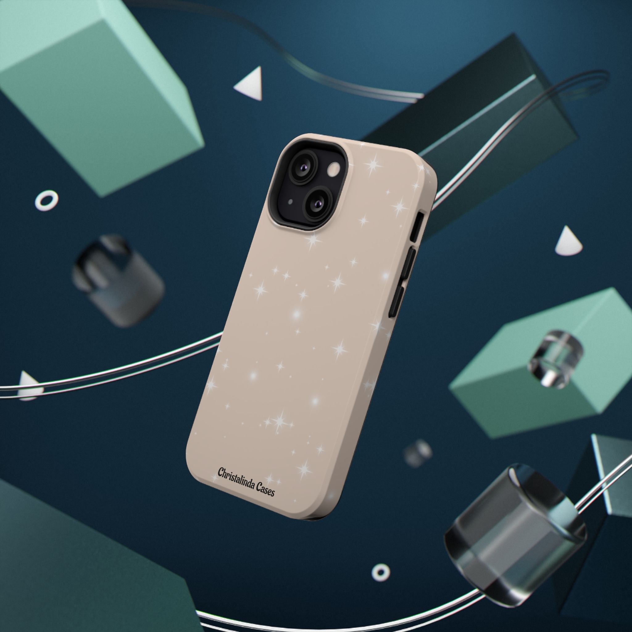 Sparkling Beige Impact-Resistant MagSafe Phone Case