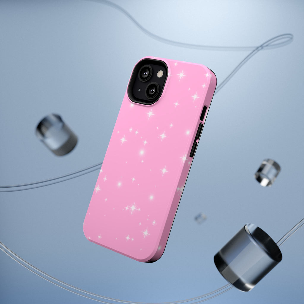 Sparkling Pink Impact-Resistant MagSafe Phone Case