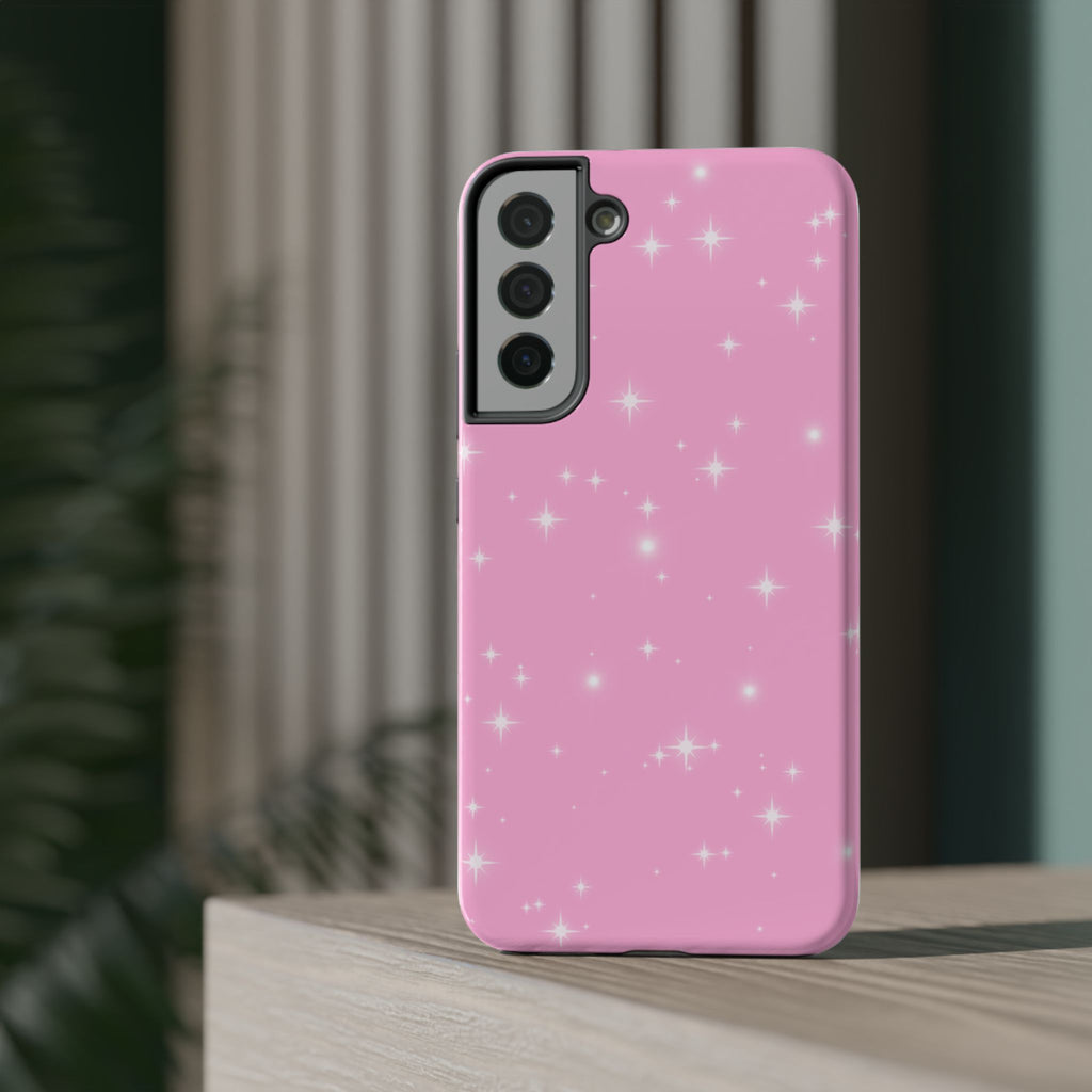 Sparkling Pink Impact-Resistant MagSafe Phone Case