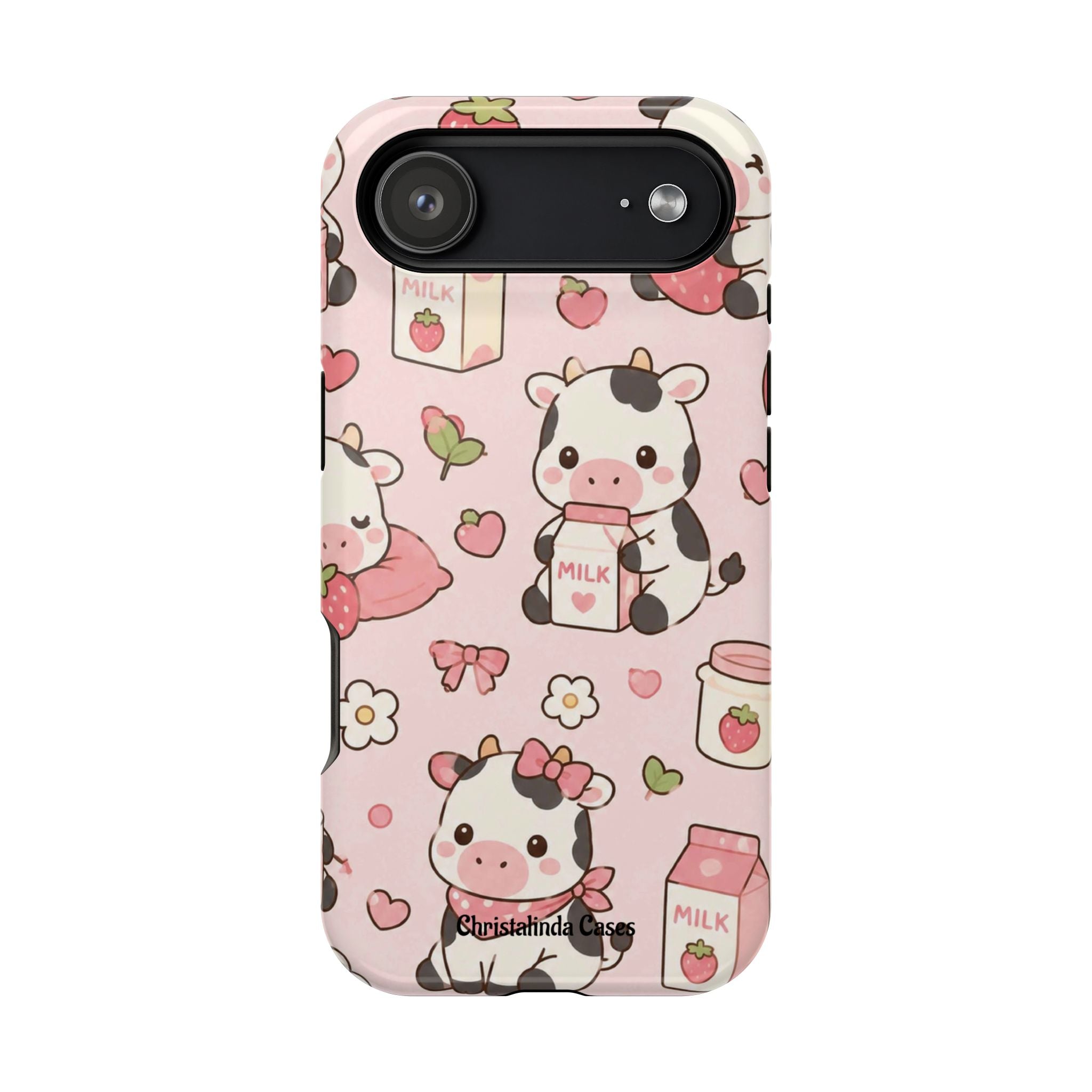 Strawberry Moo Impact-Resistant MagSafe Phone Case