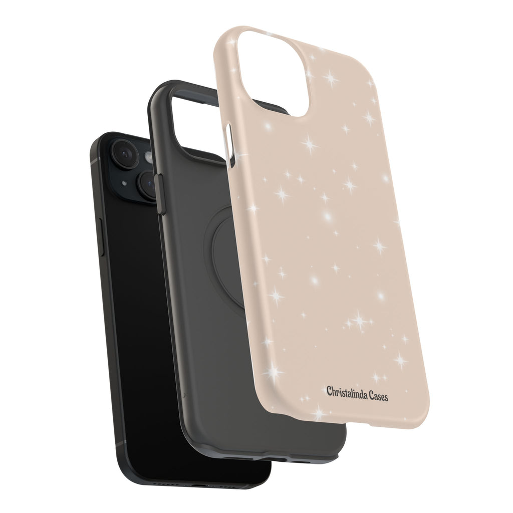 Sparkling Beige Impact-Resistant MagSafe Phone Case