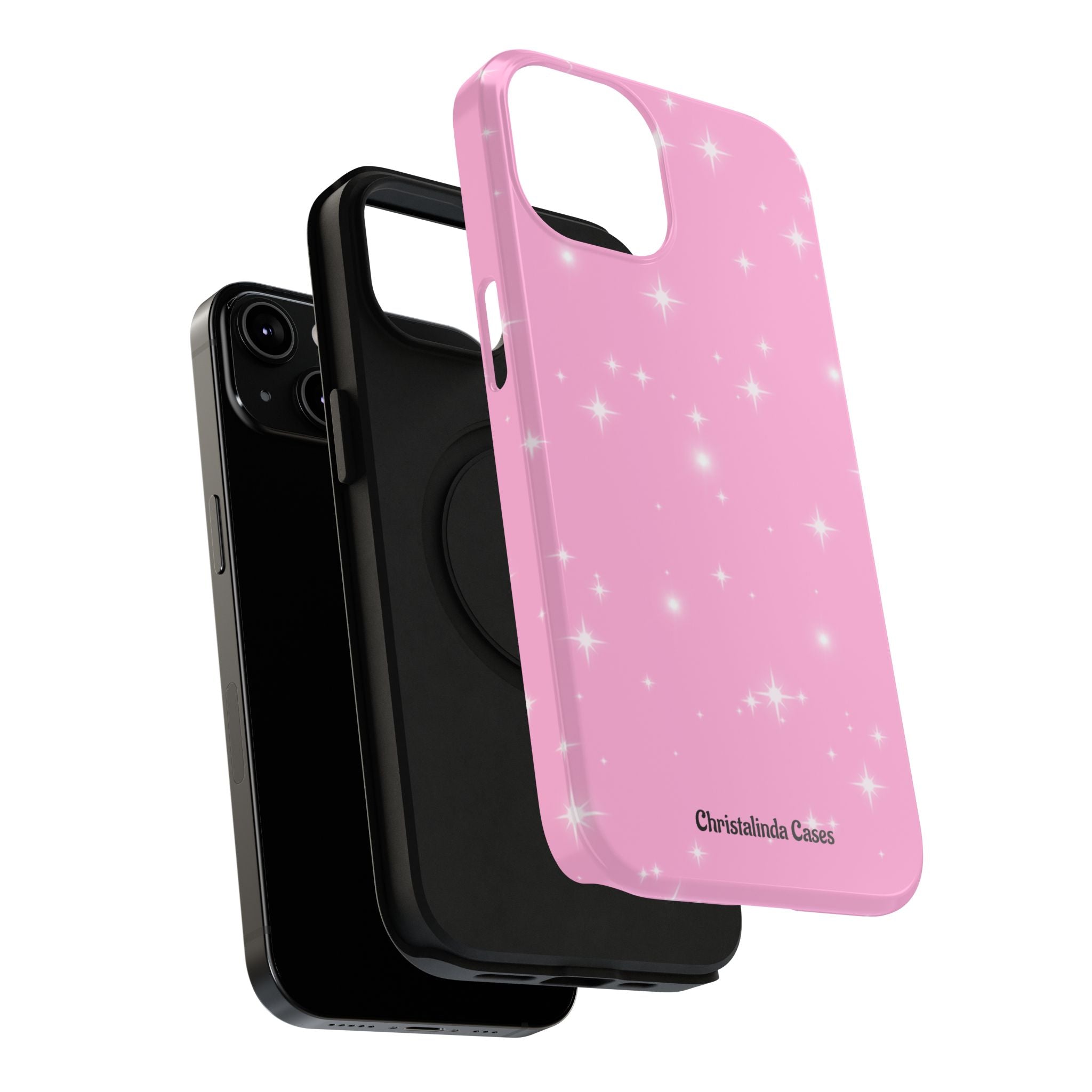 Sparkling Pink Impact-Resistant MagSafe Phone Case