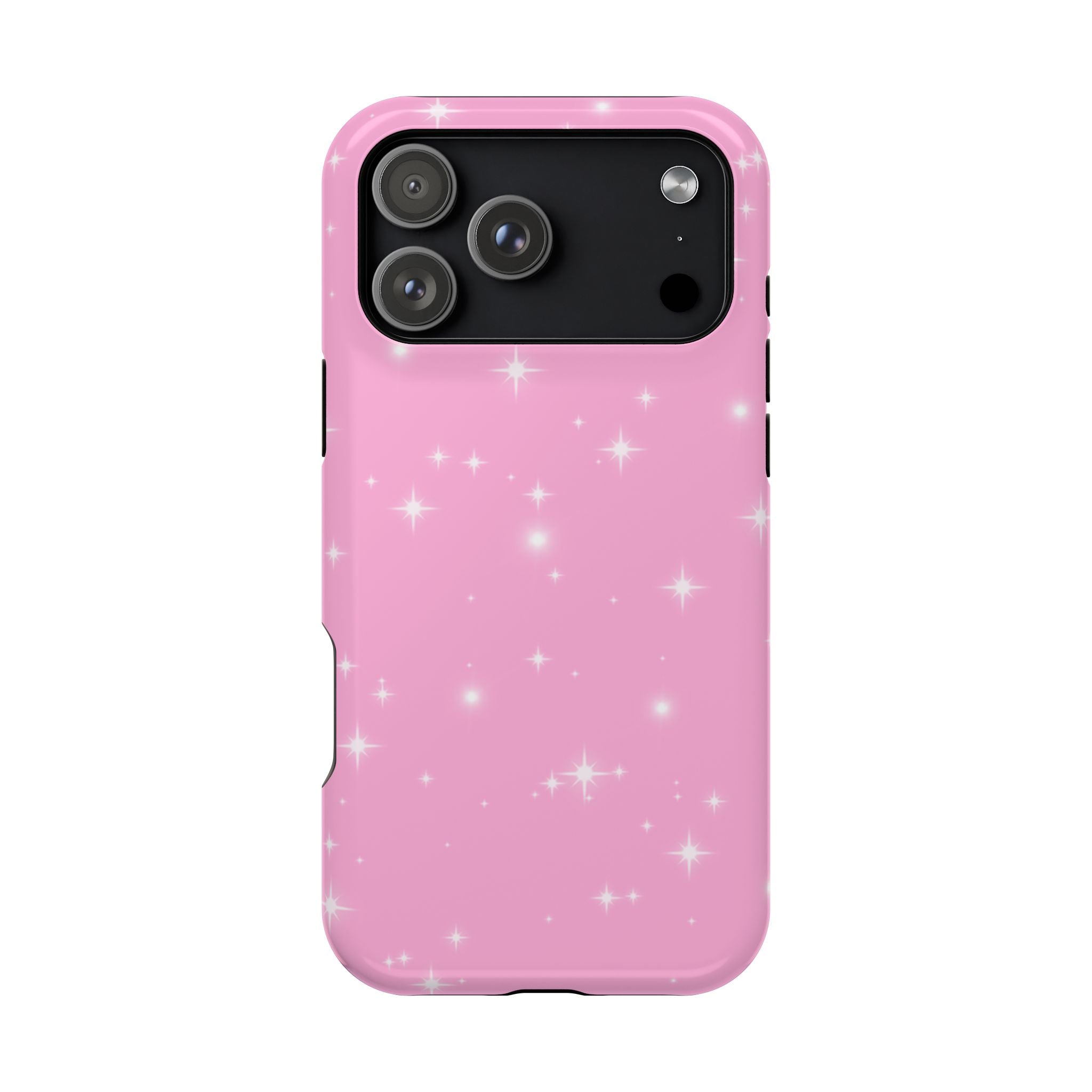 Sparkling Pink Impact-Resistant MagSafe Phone Case