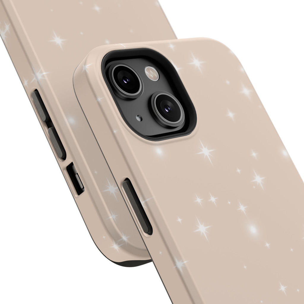 Sparkling Beige Impact-Resistant MagSafe Phone Case