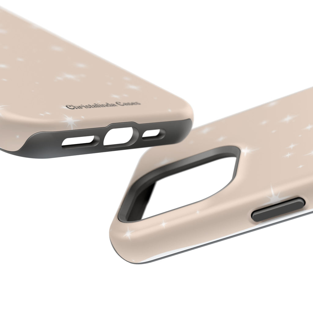 Sparkling Beige Impact-Resistant MagSafe Phone Case