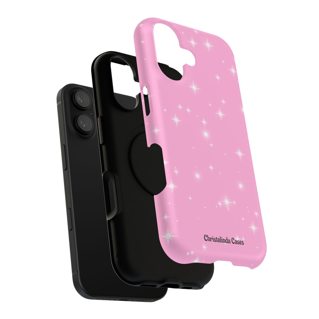Sparkling Pink Impact-Resistant MagSafe Phone Case