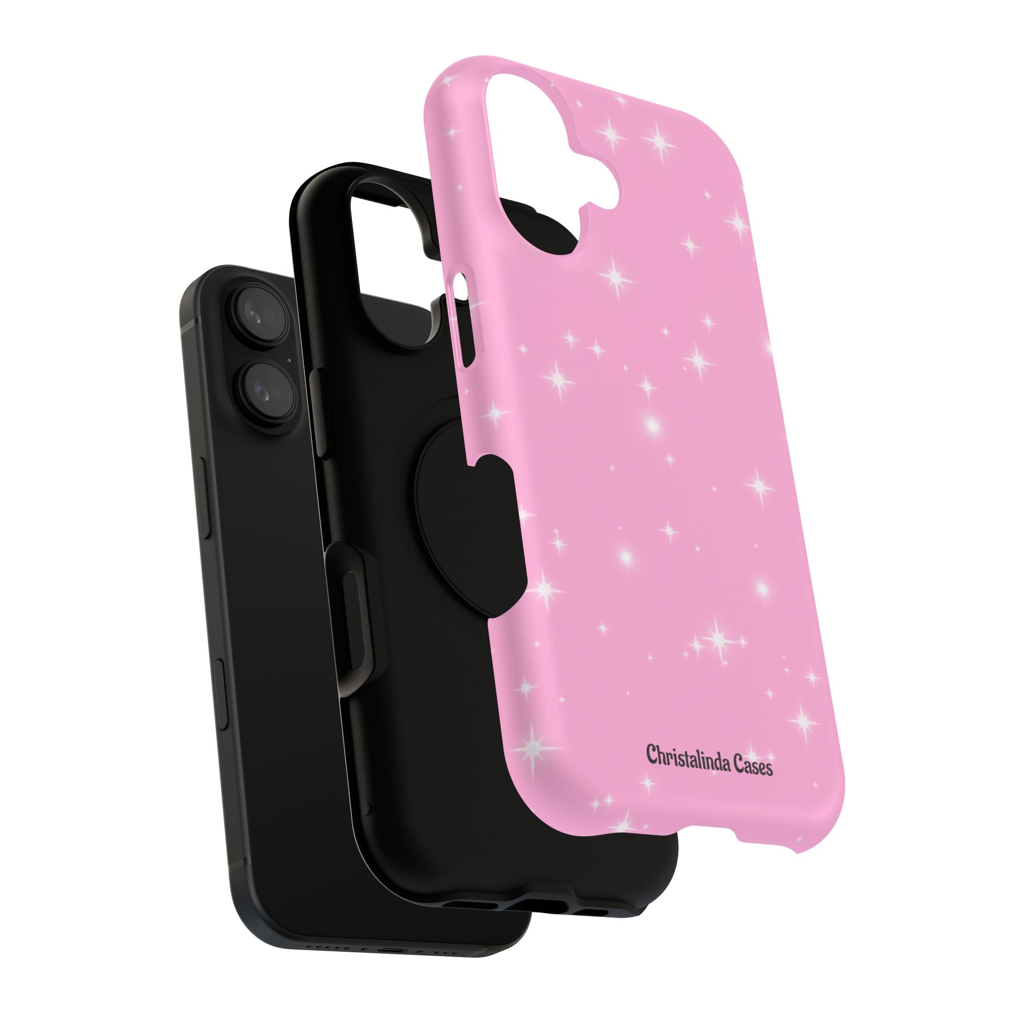 Sparkling Pink Impact-Resistant MagSafe Phone Case