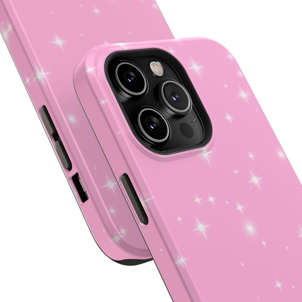 Sparkling Pink Impact-Resistant MagSafe Phone Case