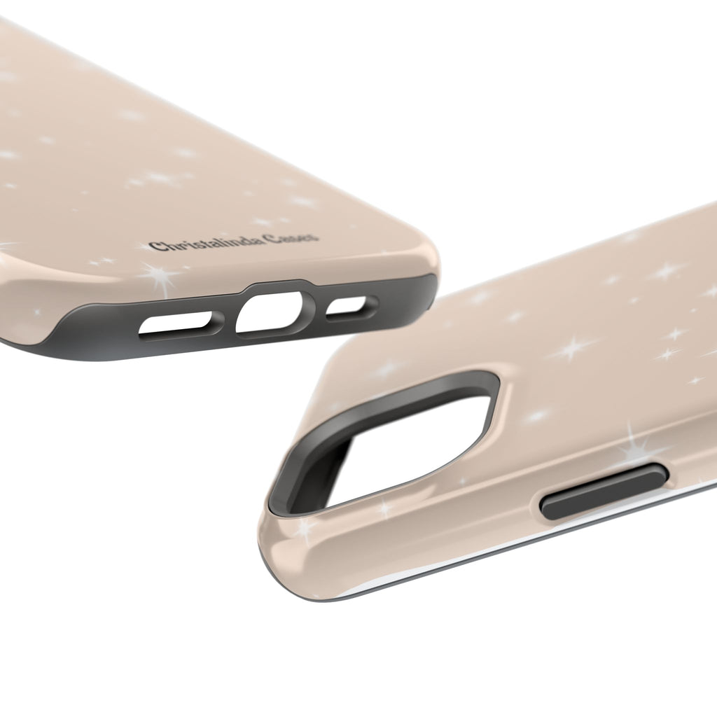 Sparkling Beige Impact-Resistant MagSafe Phone Case