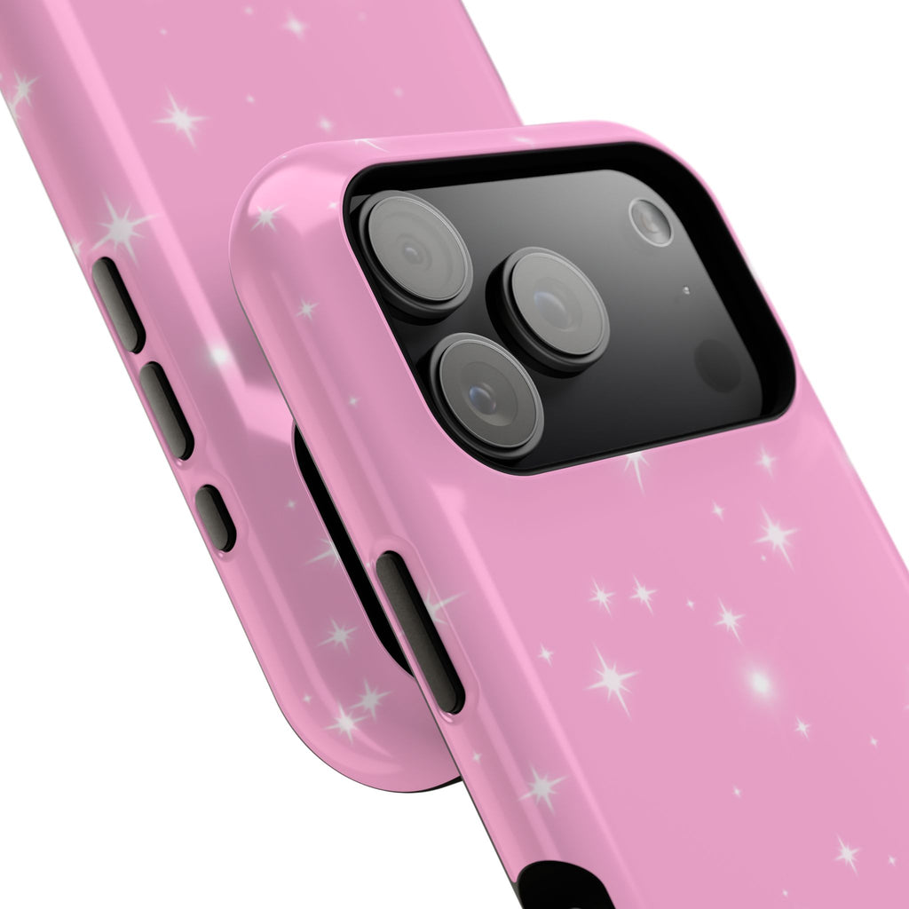 Sparkling Pink Impact-Resistant MagSafe Phone Case