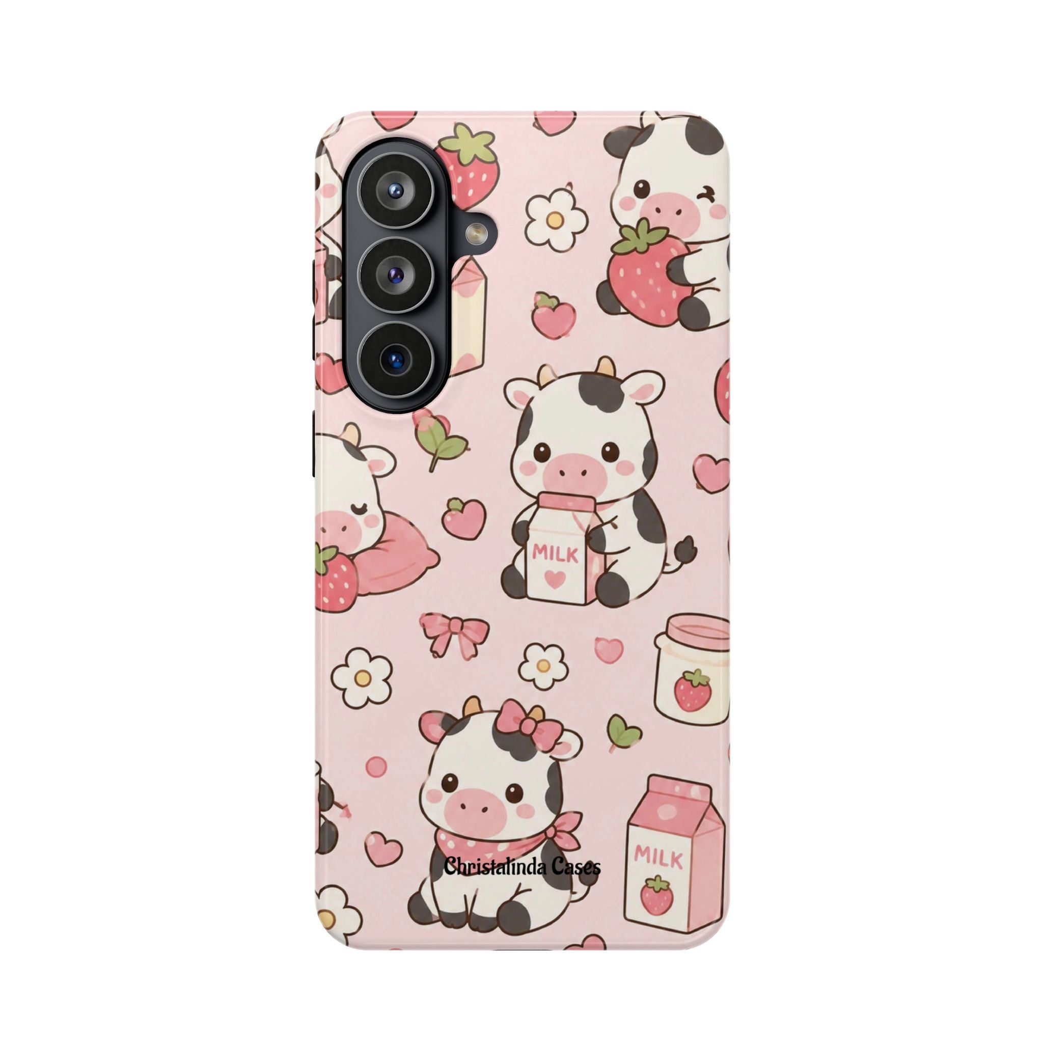 Strawberry Moo Impact-Resistant MagSafe Phone Case