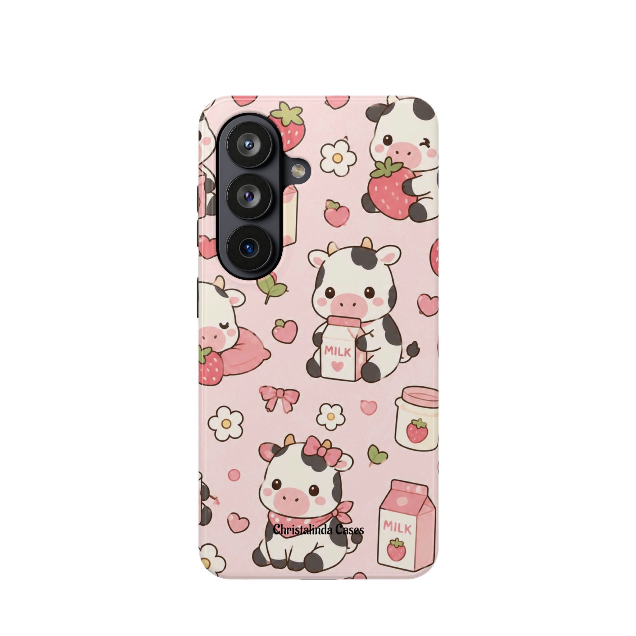 Strawberry Moo Impact-Resistant MagSafe Phone Case