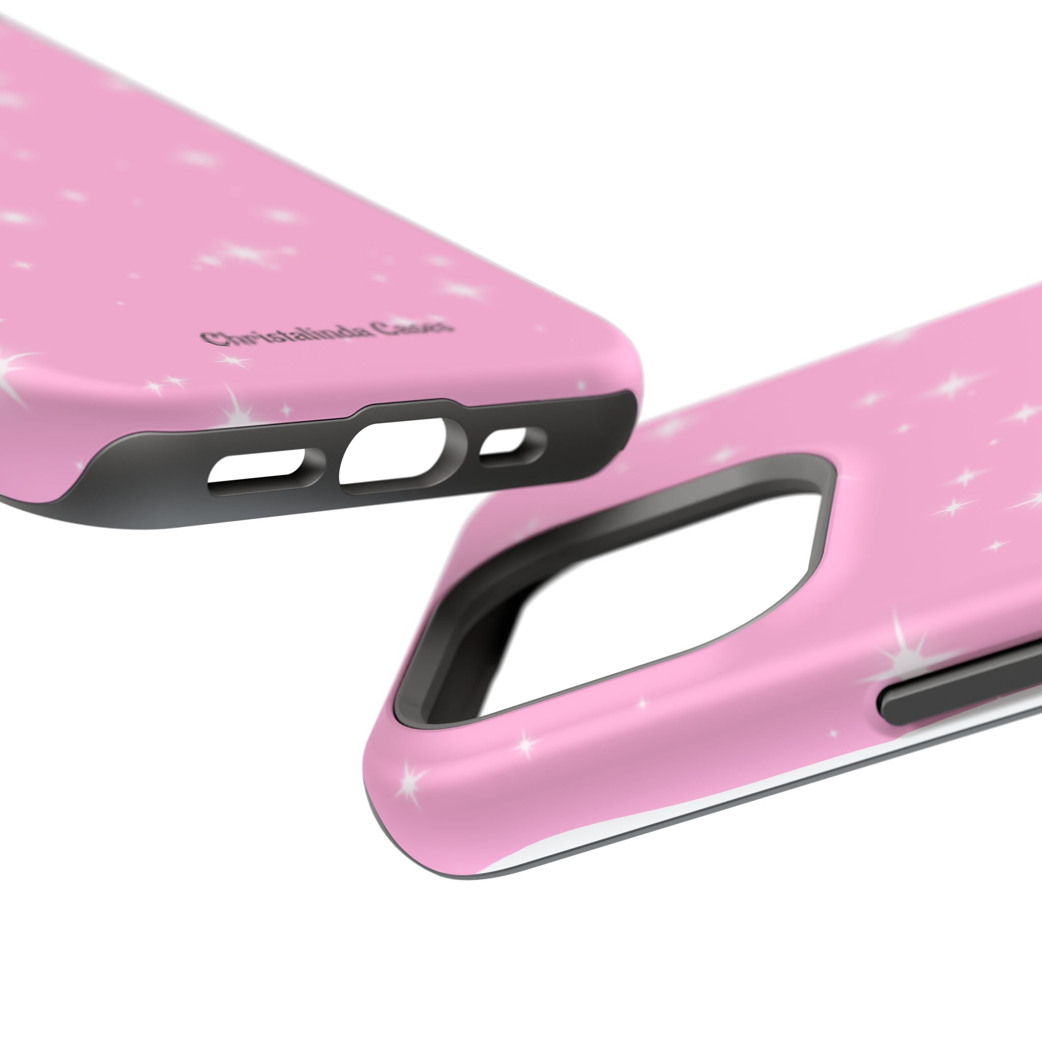 Sparkling Pink Impact-Resistant MagSafe Phone Case