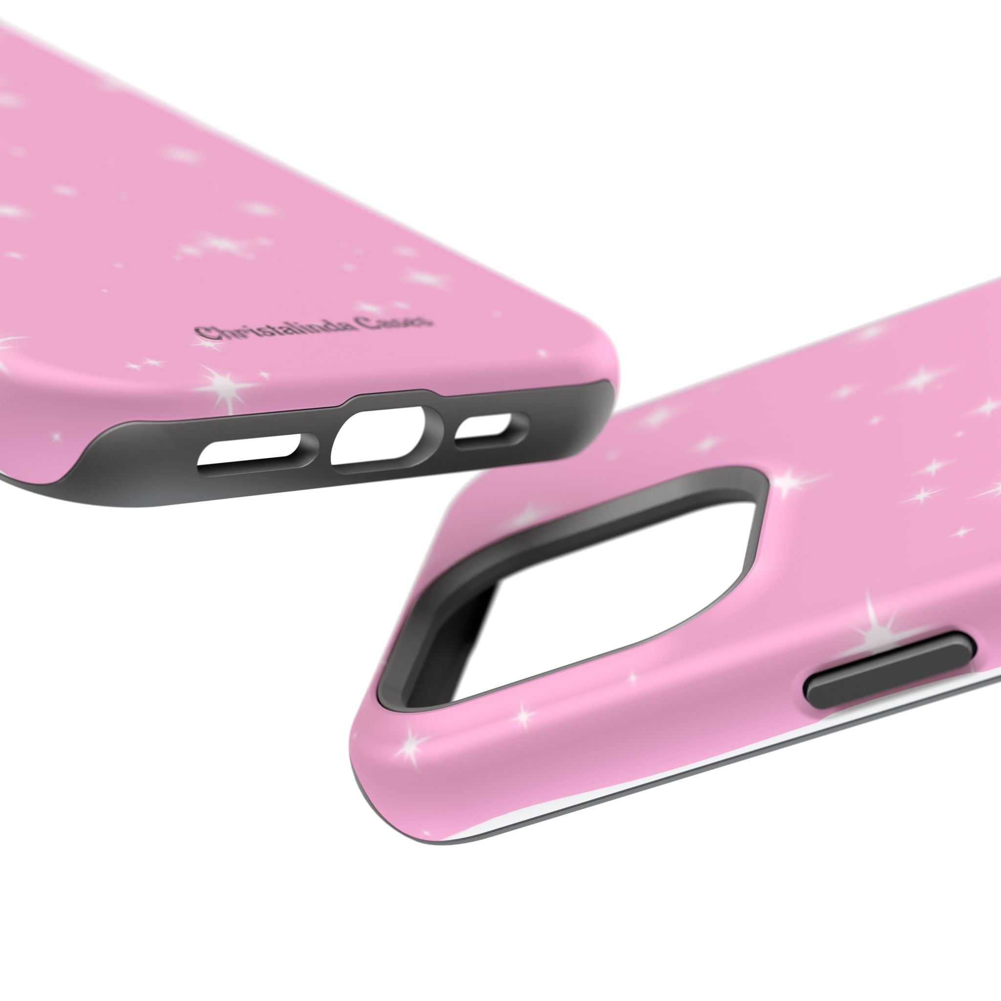 Sparkling Pink Impact-Resistant MagSafe Phone Case