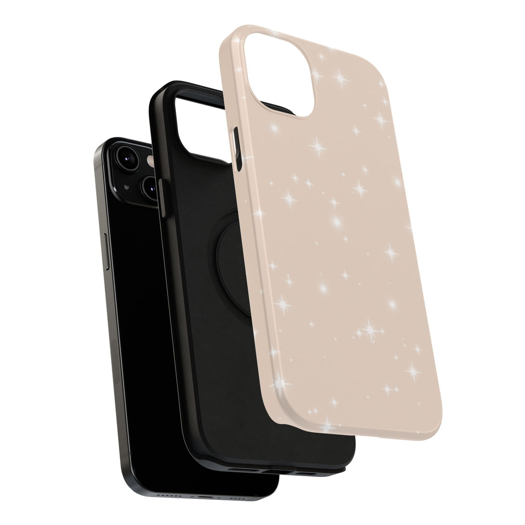Sparkling Beige Impact-Resistant MagSafe Phone Case
