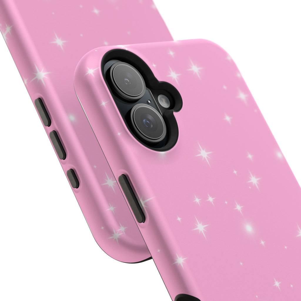 Sparkling Pink Impact-Resistant MagSafe Phone Case