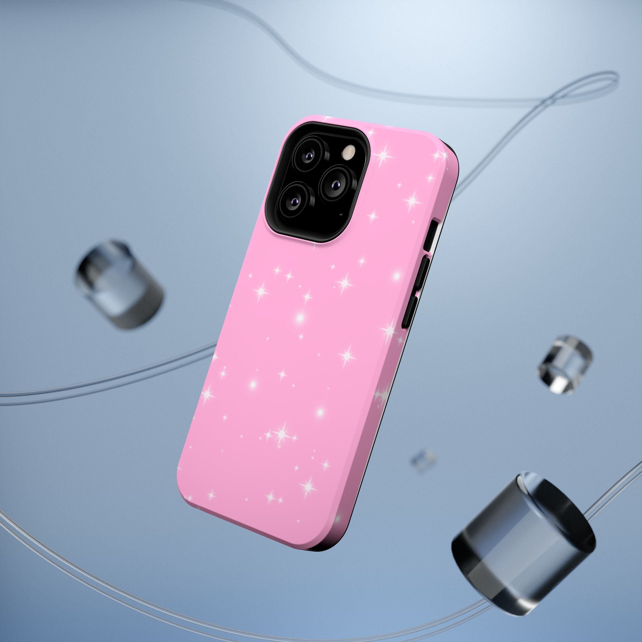 Sparkling Pink Impact-Resistant MagSafe Phone Case