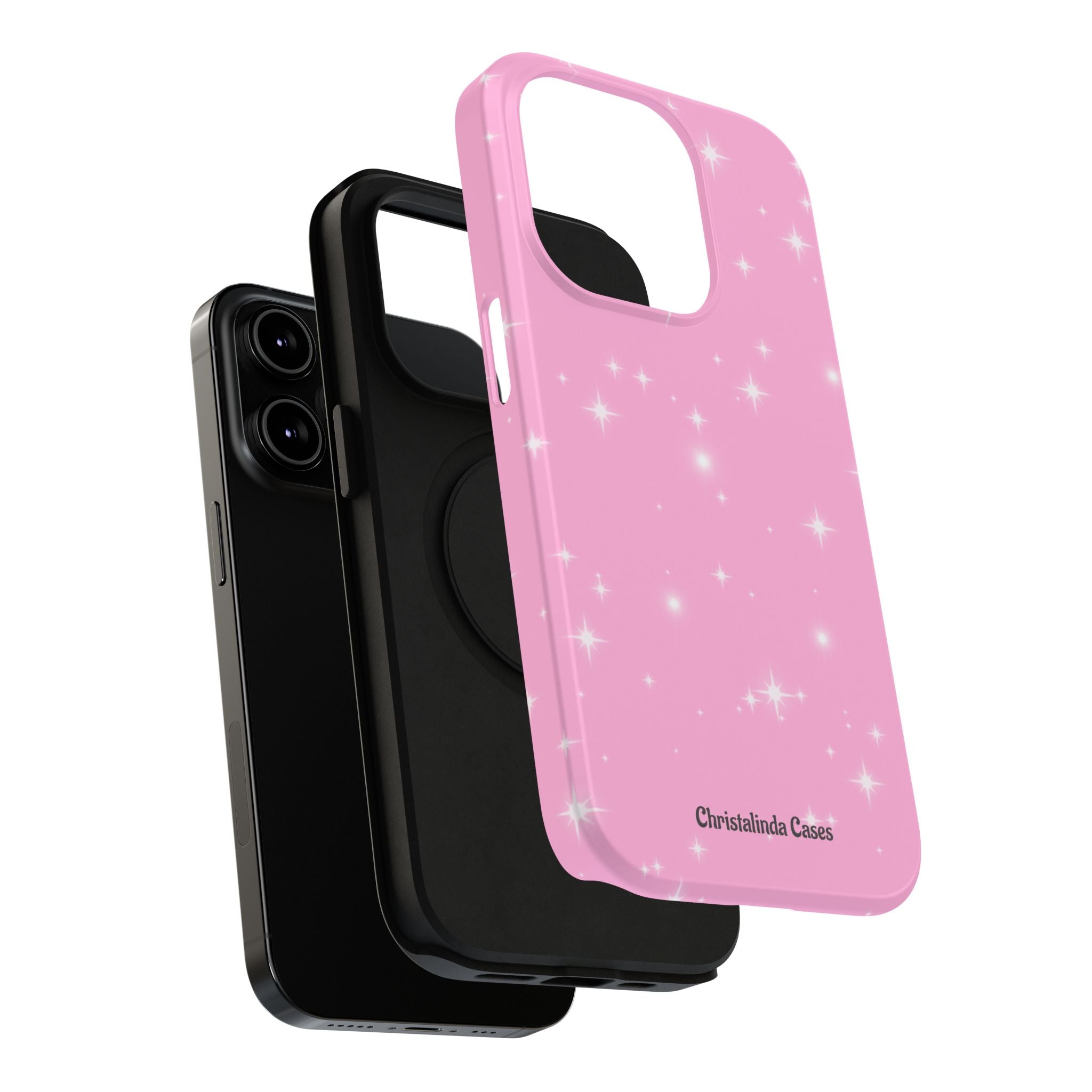 Sparkling Pink Impact-Resistant MagSafe Phone Case