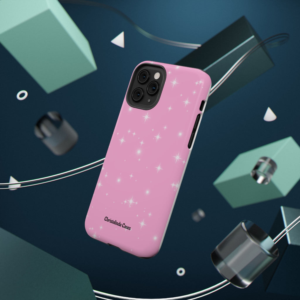 Sparkling Pink Impact-Resistant MagSafe Phone Case