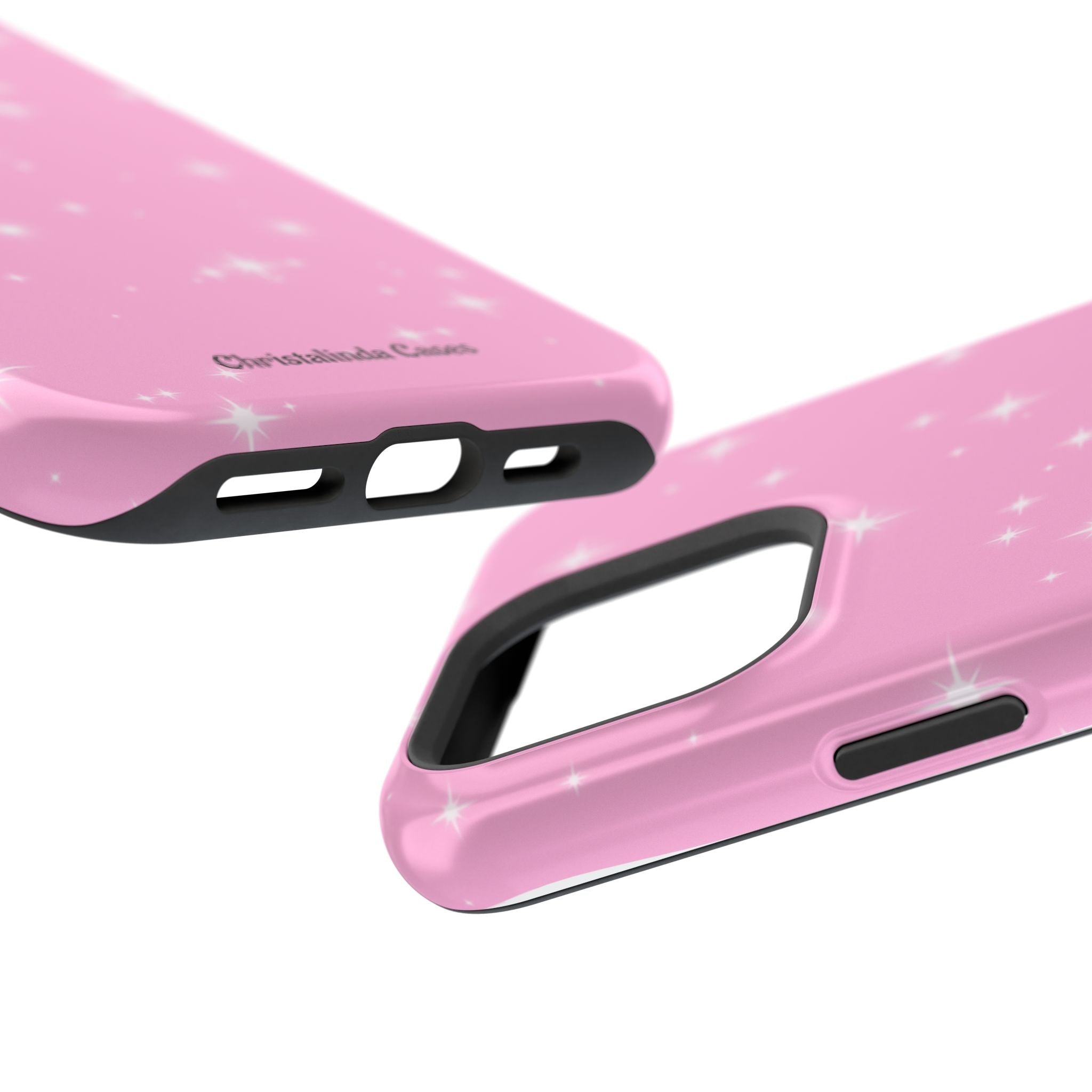 Sparkling Pink Impact-Resistant MagSafe Phone Case
