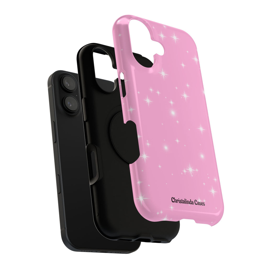 Sparkling Pink Impact-Resistant MagSafe Phone Case