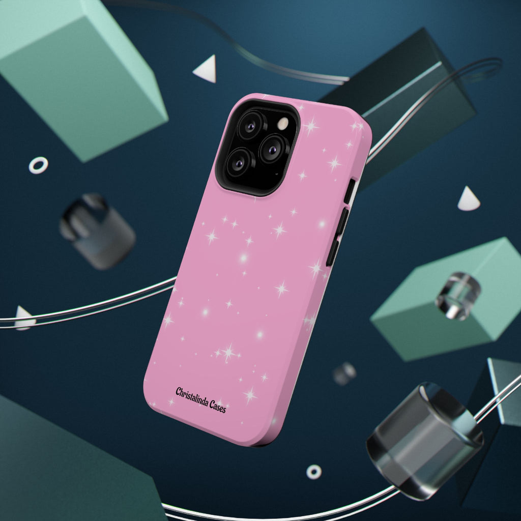 Sparkling Pink Impact-Resistant MagSafe Phone Case